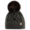 Holland Cooper Cortina Beanie Bobble Hat - Fern Green Mink Colour thumbnail
