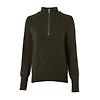 Holland Cooper Women's Tori Quarter Zip Knit - Forest Green Colour thumbnail