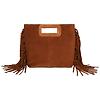 Penelope Chilvers Women's Fringe Handy Suede Bag - Chestnut Colour thumbnail