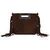 Penelope Chilvers Women's Fringe Handy Suede Bag - Ebony Colour thumbnail