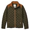 Joules Women's Braemar Luxe Showerproof Diamond Quilted Coat - Khaki Green Colour thumbnail