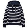 Joules Women's Milbourne Cotton Blend Hoodie - Navy & Cream Striped Colour thumbnail