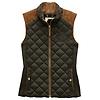 Joules Women's Braemar Luxe Showerproof Diamond Quilted Gilet - Khaki Green Colour thumbnail