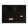 Hunter Anagach Ribbed Pom Beanie & Gloves Box Set - Black Colour thumbnail
