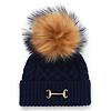 Holland Cooper Horsebit Beanie Bobble Hat - Ink Navy Colour thumbnail