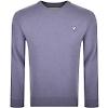 Lyle & Scott Men's Premium Lambswool Crew Neck Jumper - Factory Blue Colour thumbnail