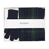 Barbour Men's Tartan Scarf & Glove Gift Set - Green Loch Tartan Colour thumbnail