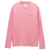Joules Women's Classic Cable Cotton Crew Neck Jumper - Pink Colour thumbnail