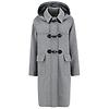 Barbour Women's Melody Wool Duffle Coat - Light Grey Marl/Onyx Tartan Colour thumbnail