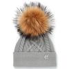 Holland Cooper Cortina Beanie Bobble Hat - Soft Grey Colour thumbnail