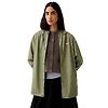 Hunter Unisex Downpour Izzy Pu Hooded Jacket - Deep Lichen Green Colour thumbnail