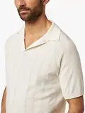 Thumbnail 4 of Peregrine Men's Alma Seersucker Knitted Made In England Polo Shirt - White