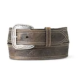 Thumbnail 1 of Ariat Men's Tooled Double Stitched Belt - Brown