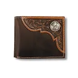 Thumbnail 1 of Ariat Men's Filigree Corner Bifold Wallet - Brown