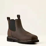 Thumbnail 2 of Ariat Men's Groundrancher Chelsea Wide Square Steel Toe Work Boots - Dark Brown