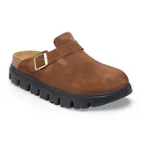 Thumbnail 1 of Birkenstock Women's Boston Chunky Suede Leather Narrow Clogs - Dark Tea/ Black