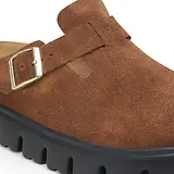 Thumbnail 8 of Birkenstock Women's Boston Chunky Suede Leather Narrow Clogs - Dark Tea/ Black