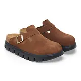 Thumbnail 6 of Birkenstock Women's Boston Chunky Suede Leather Narrow Clogs - Dark Tea/ Black