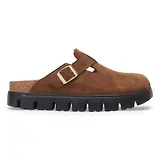 Thumbnail 5 of Birkenstock Women's Boston Chunky Suede Leather Narrow Clogs - Dark Tea/ Black