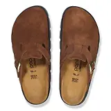Thumbnail 4 of Birkenstock Women's Boston Chunky Suede Leather Narrow Clogs - Dark Tea/ Black
