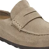 Thumbnail 8 of Birkenstock Unisex Naples Wrapped Suede Leather Regular Clogs - Taupe