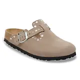 Thumbnail 1 of Birkenstock Women's Boston Rivets Suede Leather Narrow Clogs - Taupe