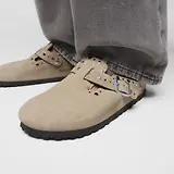 Thumbnail 2 of Birkenstock Women's Boston Rivets Suede Leather Narrow Clogs - Taupe