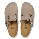 Thumbnail 4 of Birkenstock Women's Boston Rivets Suede Leather Narrow Clogs - Taupe