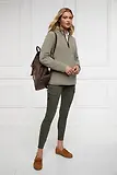 Thumbnail 5 of Holland Cooper Women's Country Fleece Quarter Zip - Sage