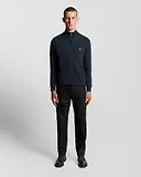 Thumbnail 3 of Lyle & Scott Men's Lambswool Blend Quarter Zip Jumper - Dark Navy Marl