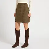 Thumbnail 2 of Joules Women's Bramble Tweed Skirt - Brown Tweed