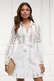 Thumbnail 3 of Holland Cooper Women's Broderie Lace Dress - White