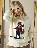 Thumbnail 5 of Joules Women's Jonty Ski Intarsia Knit Jumper - Oatmeal