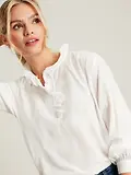 Thumbnail 5 of Joules Women's Melanie Cotton Ruffle Blouse - White
