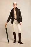 Thumbnail 4 of Holland Cooper Women's Belted Waxed Jacket - Dark Olive