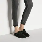 Thumbnail 2 of Birkenstock Boston Shearling Suede Leather Regular Clogs - Black
