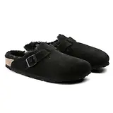 Thumbnail 8 of Birkenstock Boston Shearling Suede Leather Regular Clogs - Black