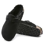 Thumbnail 9 of Birkenstock Boston Shearling Suede Leather Regular Clogs - Black