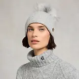Thumbnail 2 of Holland Cooper Sloane Cable Bobble Hat - Grey Marl
