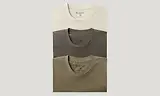 Thumbnail 6 of Belstaff Men's 3 Pack Cotton Jersey T-Shirt - Olive / Khaki Green / Pale Stone