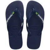 Thumbnail 1 of Havaianas Unisex Brasil Logo Flip Flops - Navy Blue