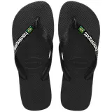 Thumbnail 1 of Havaianas Unisex Brasil Logo Flip Flops - Black/Black