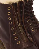 Thumbnail 3 of Dr. Martens Women's 1460 Serena Zip 8 Eye Grizzly Leather Boots - Dark Brown