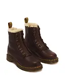 Thumbnail 5 of Dr. Martens Women's 1460 Serena Zip 8 Eye Grizzly Leather Boots - Dark Brown