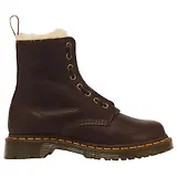 Thumbnail 1 of Dr. Martens Women's 1460 Serena Zip 8 Eye Grizzly Leather Boots - Dark Brown