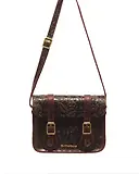 Thumbnail 4 of Dr. Martens 7" Floral Emboss Crazy Horse Leather Satchel - Cherry Red