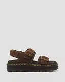 Thumbnail 9 of Dr. Martens Women's Zebzag Crazy Horse Leather Sandals - Dark Brown