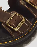 Thumbnail 3 of Dr. Martens Women's Zebzag Crazy Horse Leather Sandals - Dark Brown