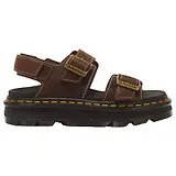 Thumbnail 1 of Dr. Martens Women's Zebzag Crazy Horse Leather Sandals - Dark Brown