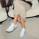 Thumbnail 7 of VEJA Women's Campo Leather Sneaker - White Platine